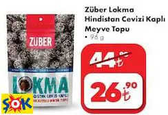 ZÜBER LOKMA HİNDİSTAN CEVİZİ KAPLI MEYVE TOPU ZÜBER LOKMA HİNDİSTAN CEVİZİ KAPLI MEYVE TOPU